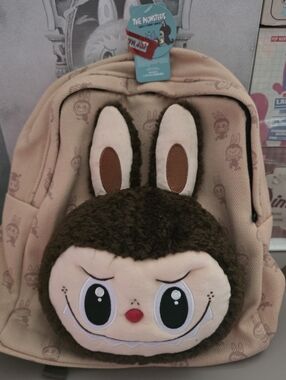 Pop Mart POP LAND EXCLUSIVThe Monsters Labubu Classic Bag Series Fleece Backpack